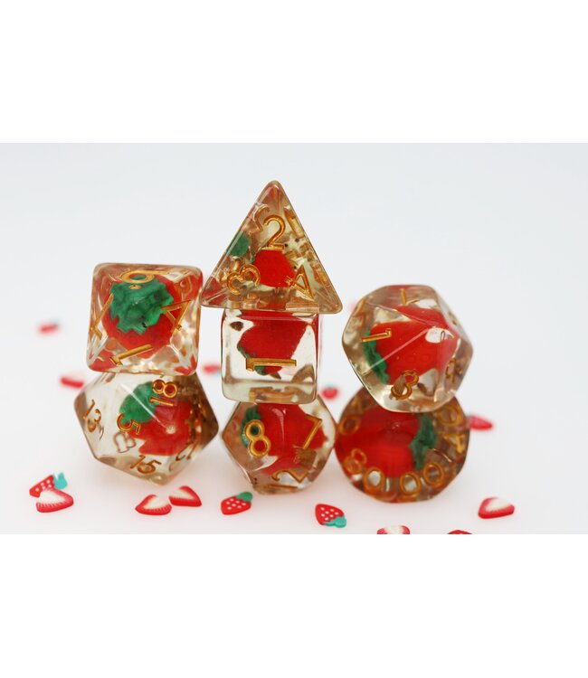 RPG Dice Set: Wild Strawberries