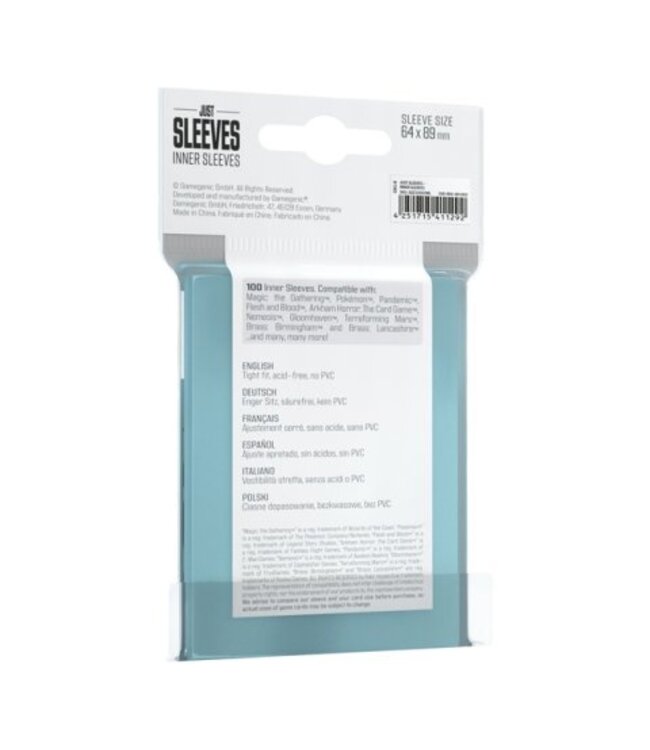 Gamegenic -Just Sleeves: Inner Sleeves (100 Sleeves)