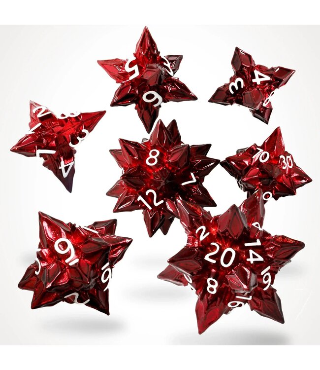 Glassstaff RPG Dice Set - CritStones: Bane's Inferno Metal