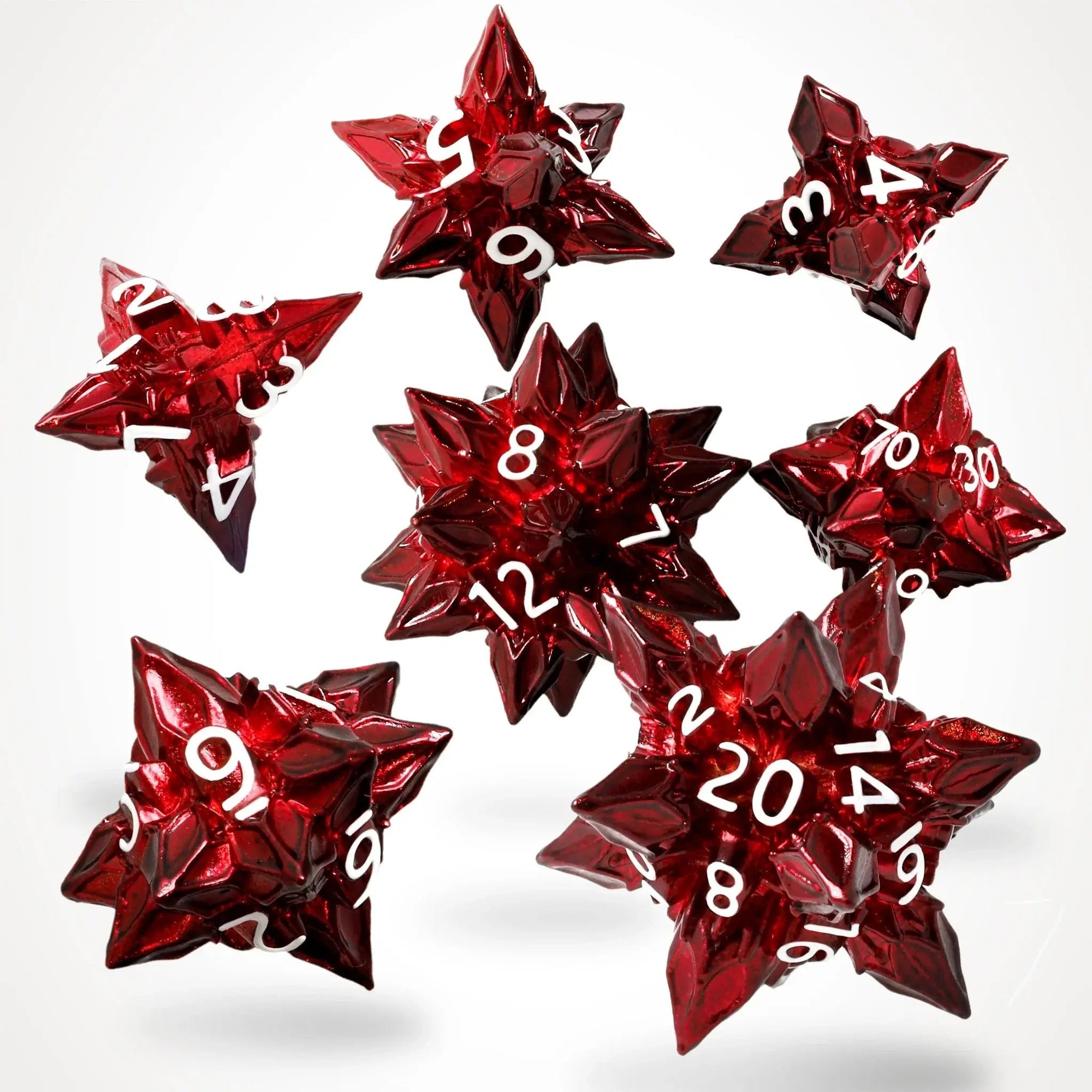 Glassstaff RPG Dice Set - CritStones: Bane's Inferno Metal