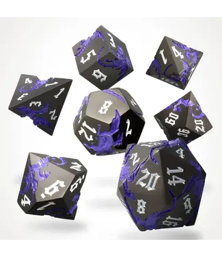 Glassstaff RPG Dice Set - CritStones: Nocturnum Dracona Metal