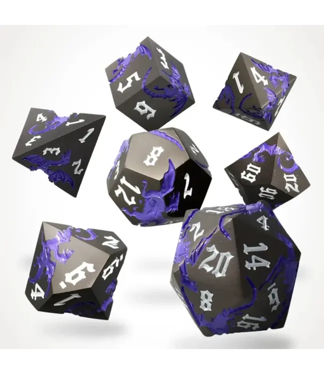 RPG Dice Set - CritStones: Nocturnum Dracona Metal