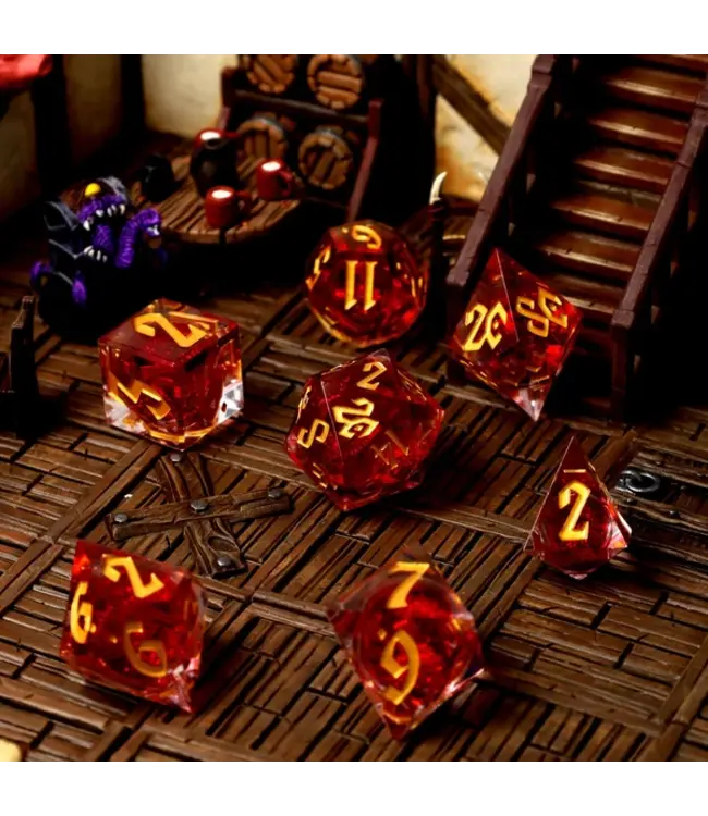 RPG Dice Set - CritStones: Hemomancy Liquid Core