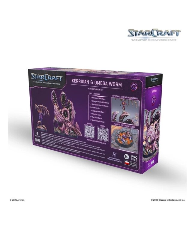 StarCraft Miniature Wargame – Zerg: Kerrigan & Omega Worm Hero Expansion Set