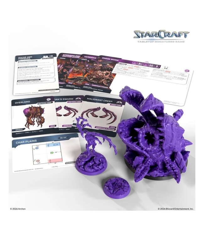 StarCraft Miniature Wargame – Zerg: Kerrigan & Omega Worm Hero Expansion Set