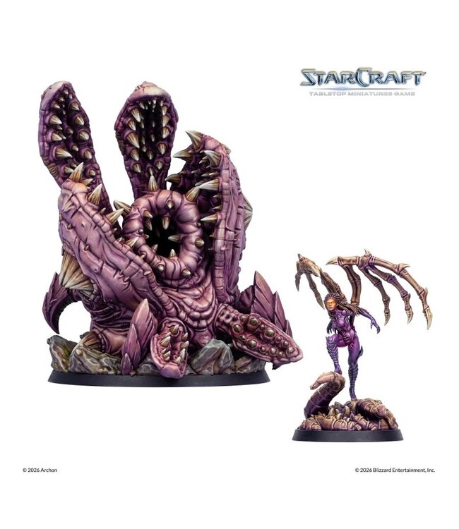 StarCraft Miniature Wargame – Zerg: Kerrigan & Omega Worm Hero Expansion Set