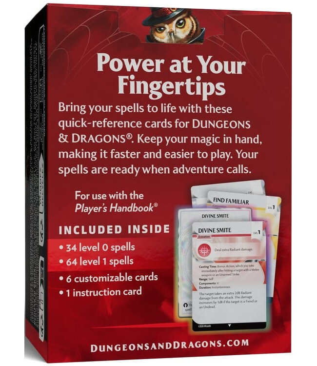 Dungeons & Dragons: Spells Reference Cards – Levels 0–1