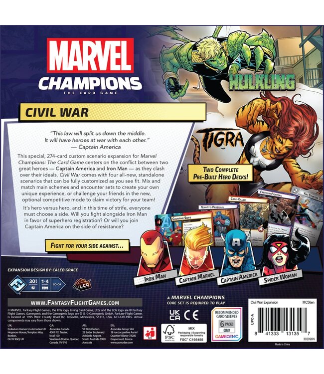 Marvel Champions: The Card Game – Civil War Expansion (ENG) - Kaartspel