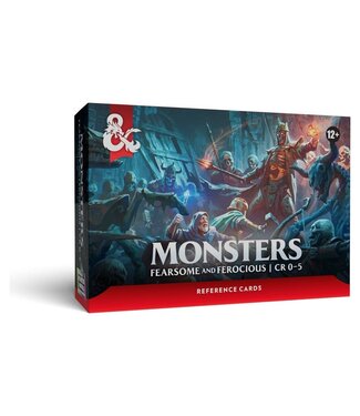 Wizards of the Coast Dungeons & Dragons Reference Cards: Monsters – Fearsome and Ferocious CR 0-5