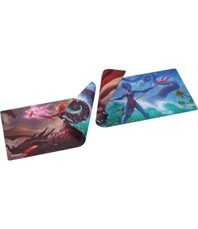 Magic: The Gathering – Reality Fracture Double-Sided Playmat – Kiora of Salt and Sand / Kiora of Fire and Ashes