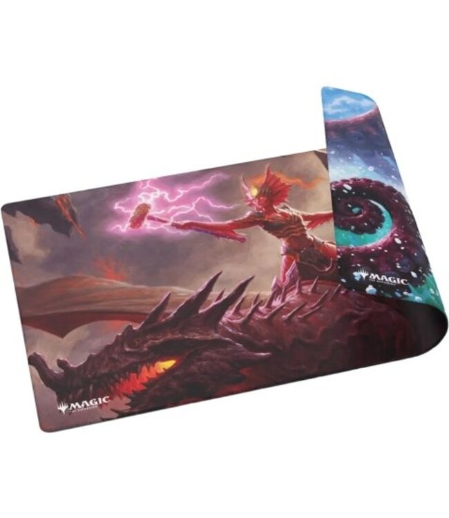 Magic: The Gathering – Reality Fracture Double-Sided Playmat – Kiora of Salt and Sand / Kiora of Fire and Ashes