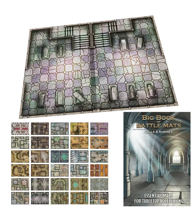 Loke BattleMats: Big Book of Battle Mats: Cells & Shrines