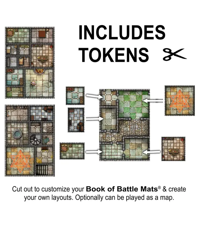 Loke BattleMats: Big Book of Battle Mats: Cells & Shrines