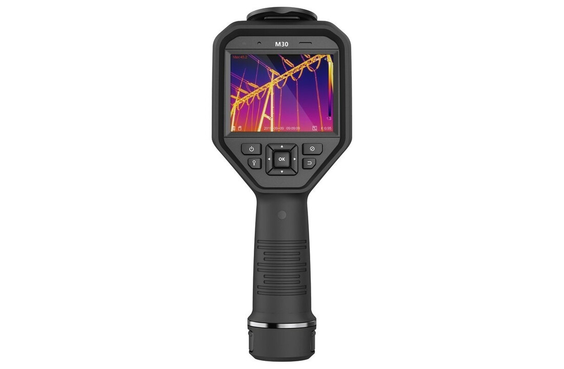 M30 Warmtebeeldcamera met 384 x 288 thermische pixels en optische camera. 25Hz beeldverversingssnelheid.