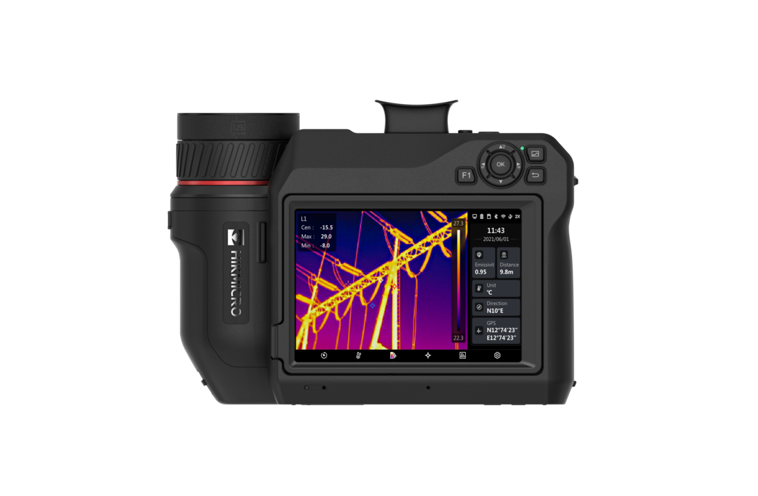 SP40 -L19 met 480 x 360 therm. pixels 18.7°×14°, Auto/manual focus, NETD<30mk, 25 Hz, 8MP visible camera
