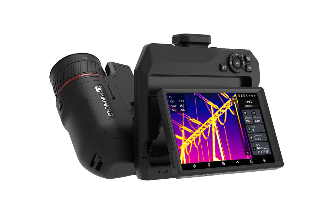 SP40H -L6 (High Temp.) met 480 x 360 therm. pixels 6°×4.5°, High Temp. -40 tot 2200℃, , NETD<30mk, 25 Hz, 8MP visible camera