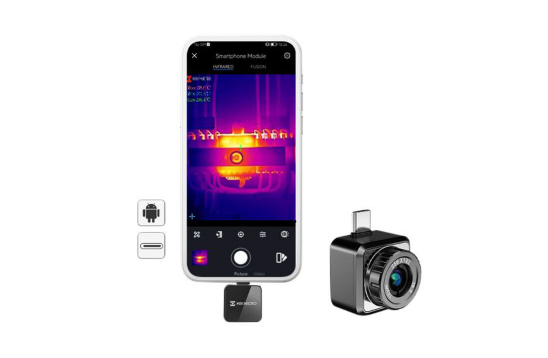 Mini2Plus Warmtebeeldcamera 256x192 pixels, Focuseerbaar, 25Hz, USB-C