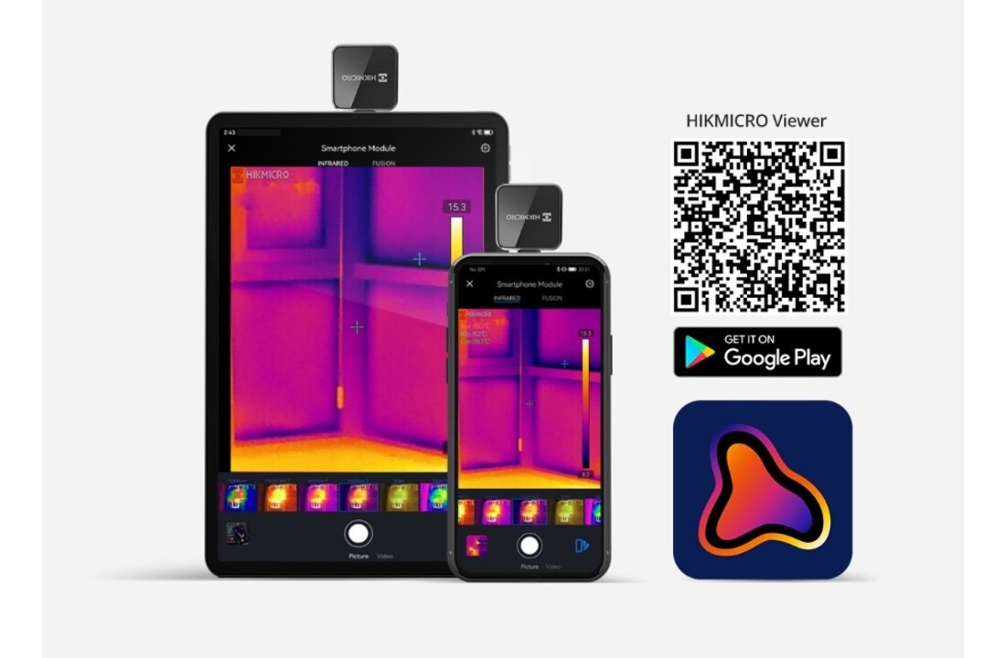Mini2Plus Warmtebeeldcamera 256x192 pixels, Focuseerbaar, 25Hz, USB-C