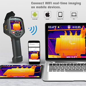 M11 met 192x144 thermische pixels, Focuseerdbaar, Optische camera en 25Hz Fast Frame LCD