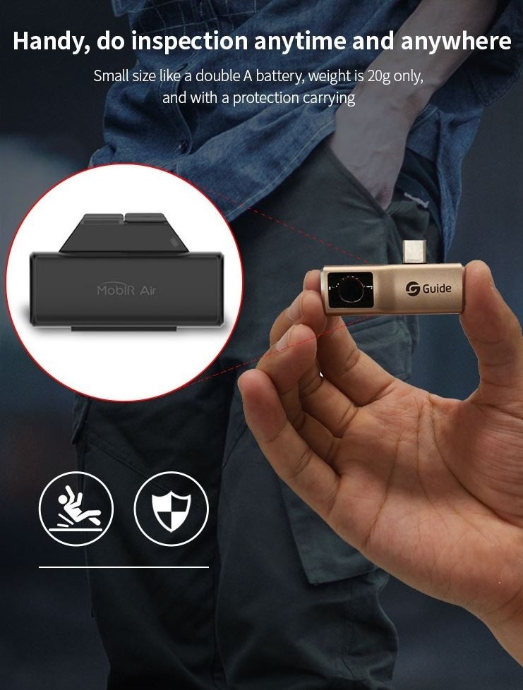 MobIR Air 120x90, 25Hz, Smartphone warmtebeeldcamera