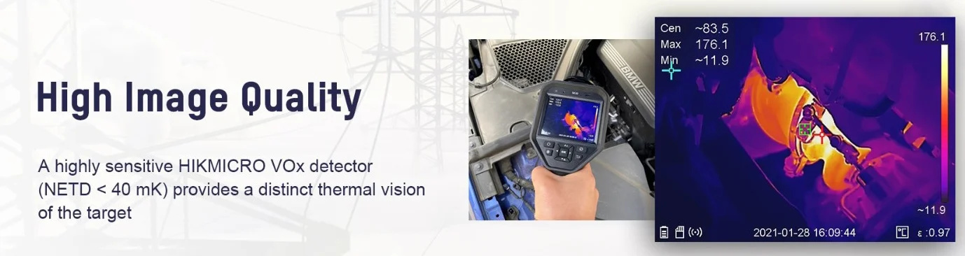 M20W Warmtebeeldcamera met 256x192 Thermische pixels en groothoek lens met 25Hz