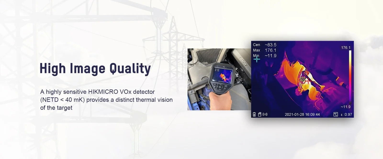 M60 Warmtebeeldcamera met 640x480 Pixels en 30Hz