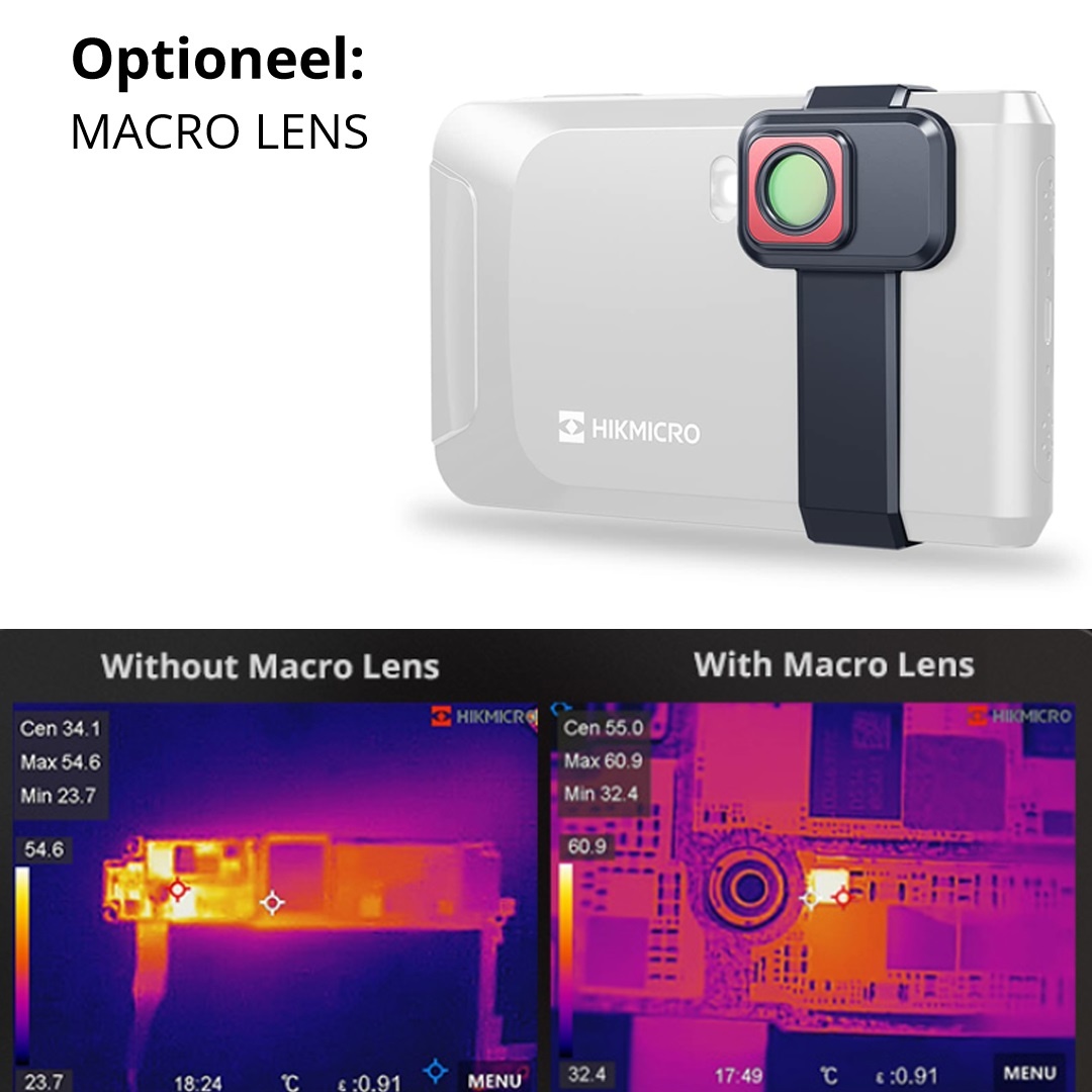 Pocket2 Warmtebeeldcamera 256x192 Thermische pixels + Camera, 25Hz