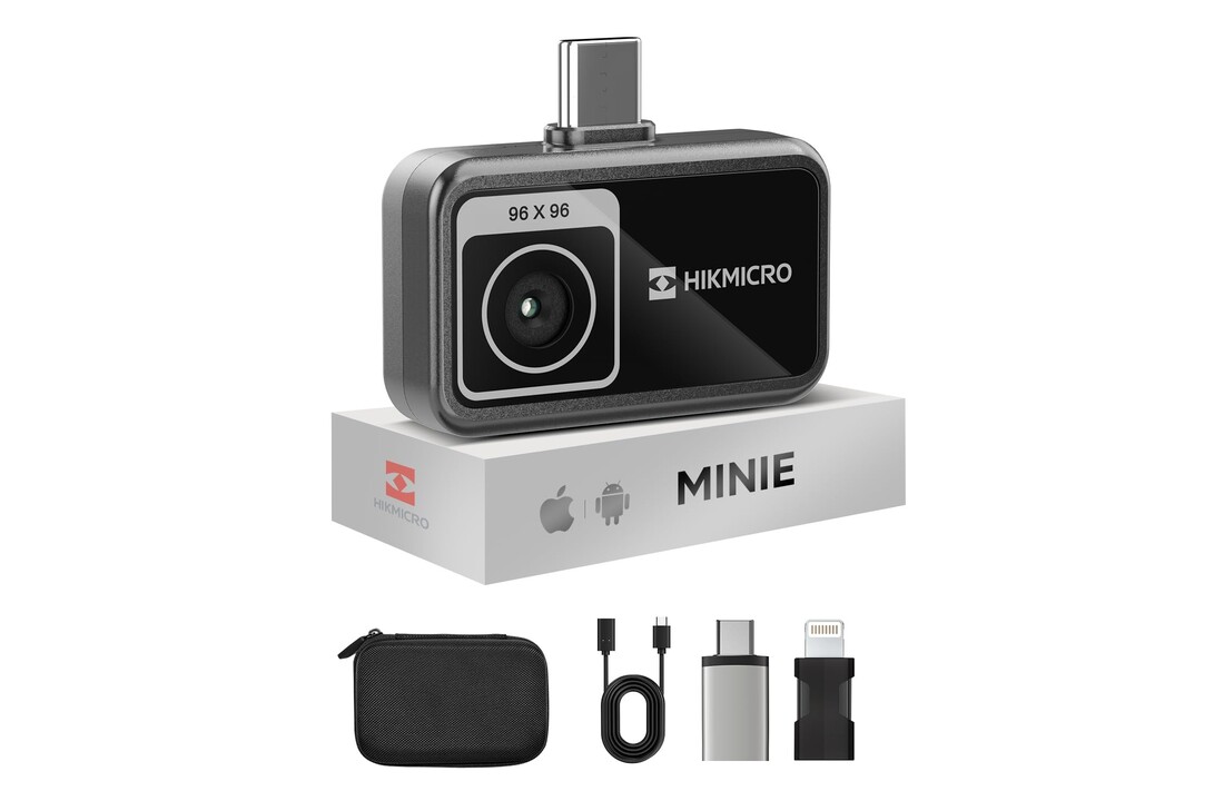 MiniE Warmtebeeldcamera 96x96 pixels, 25Hz IOS en Android