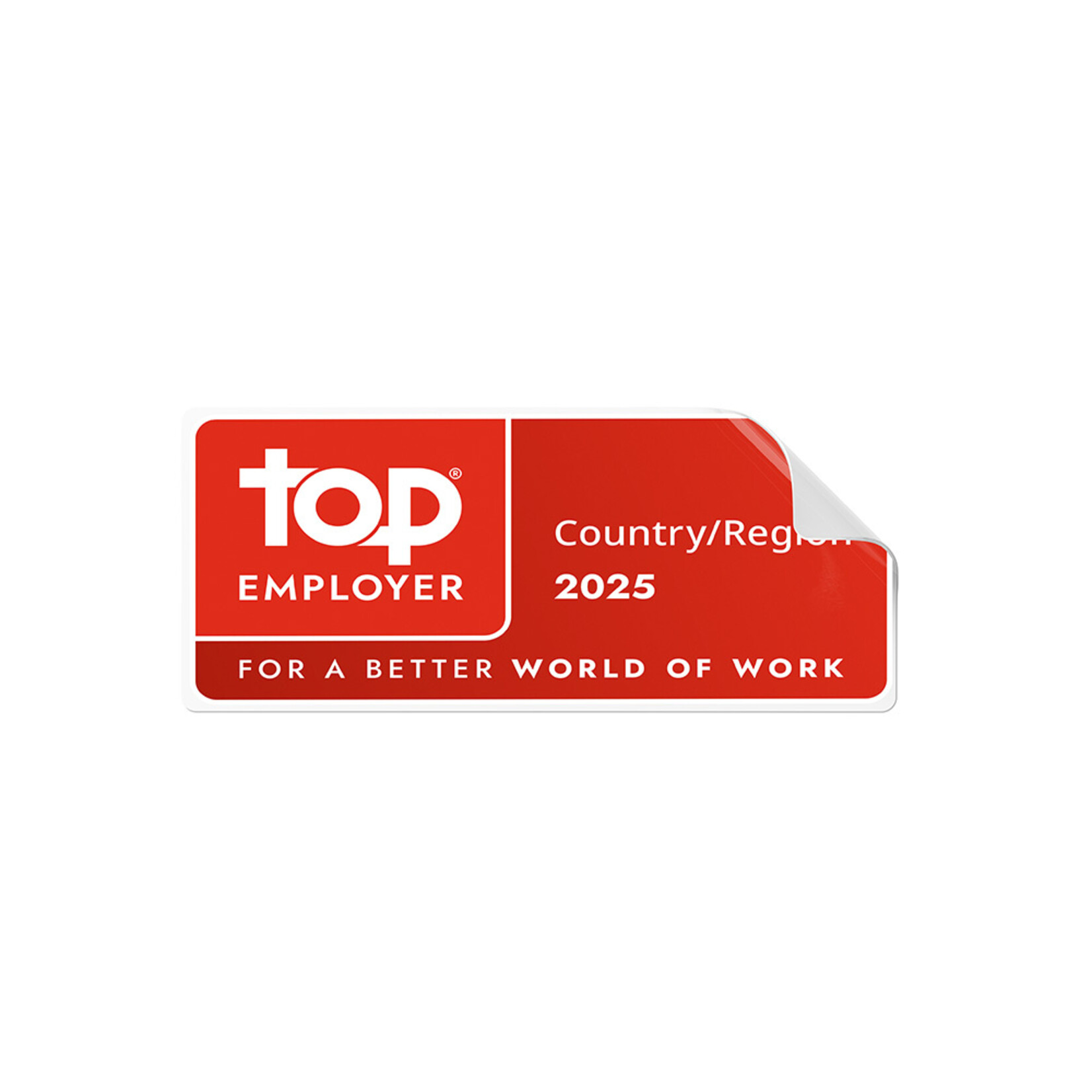 Top Employers wiederverwendbare Aufkleber klein Country 2025