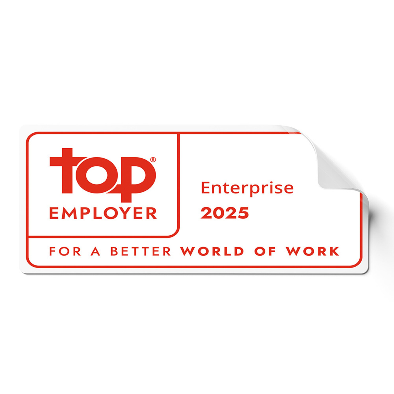 Top Employers wiederverwendbare Aufkleber groß Enterprise 2025