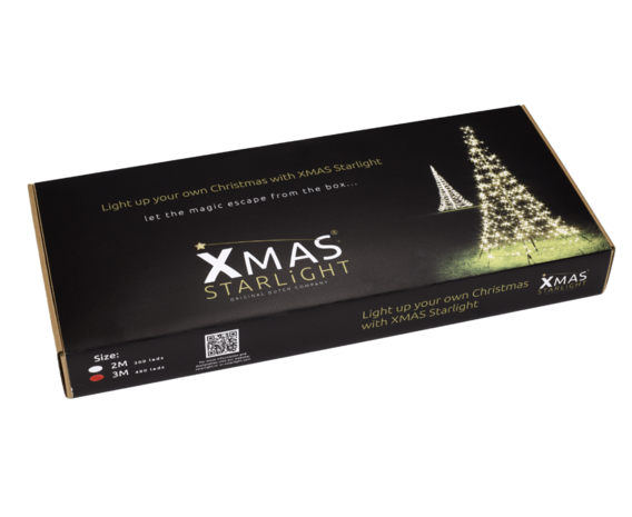 Xmas Starlight® Flexbelt | TWINKEL |  3 meter | 480 LED-lampjes | Warm wit |  Inclusief mast