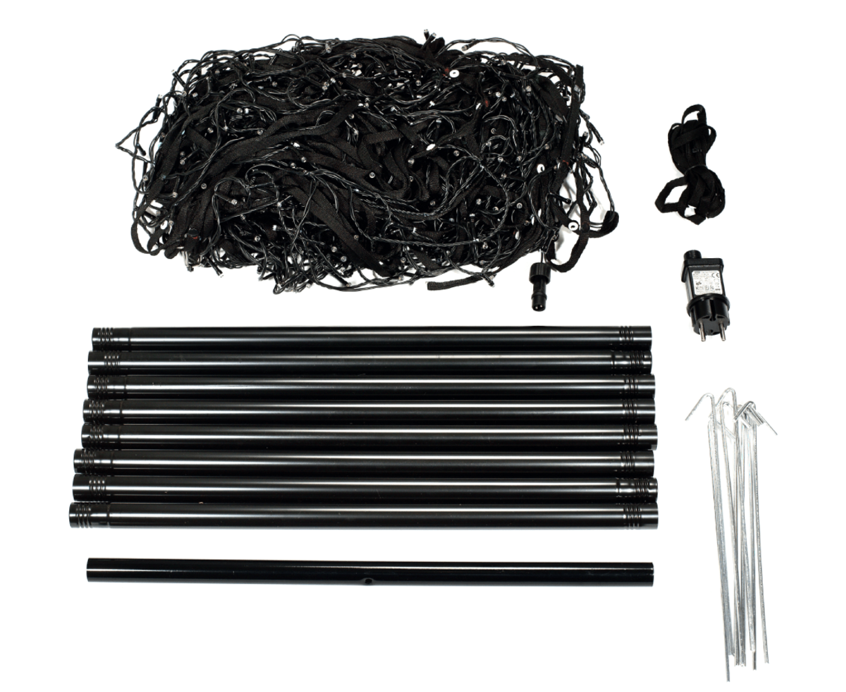 Xmas Starlight® Flexbelt | TWINKEL |  3 meter | 480 LED-lampjes | Warm wit |  Inclusief mast