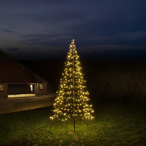 Xmas Starlight® Flexbelt | TWINKEL |  3 meter | 480 LED-lampjes | Warm wit |  Inclusief mast