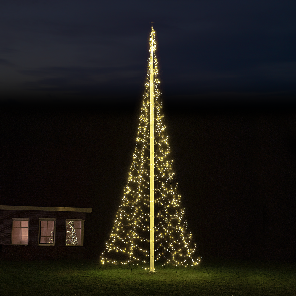 Xmas Starlight® 8 meter vlaggenmast | 1800 LED-lampjes | Warm wit  | inclusief  smartplug twv € 29.95 Xmas Starlight® 8 meter vlaggenmast | 1800 LED-lampjes | Warm wit  | inclusief  smartplug twv € 29.95