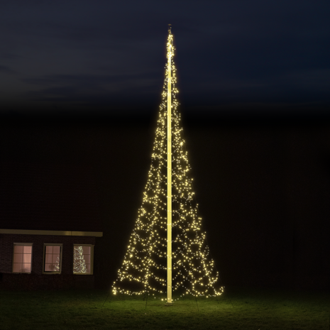 Xmas Starlight® 8 meter vlaggenmast | 1800 LED-lampjes | Warm wit  | inclusief  smartplug twv € 29.95 Xmas Starlight® 8 meter vlaggenmast | 1800 LED-lampjes | Warm wit  | inclusief  smartplug twv € 29.95
