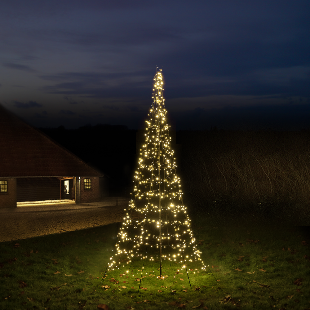Xmas Starlight®  | 4 meter | 640 leds | Inclusief mast | Warm wit