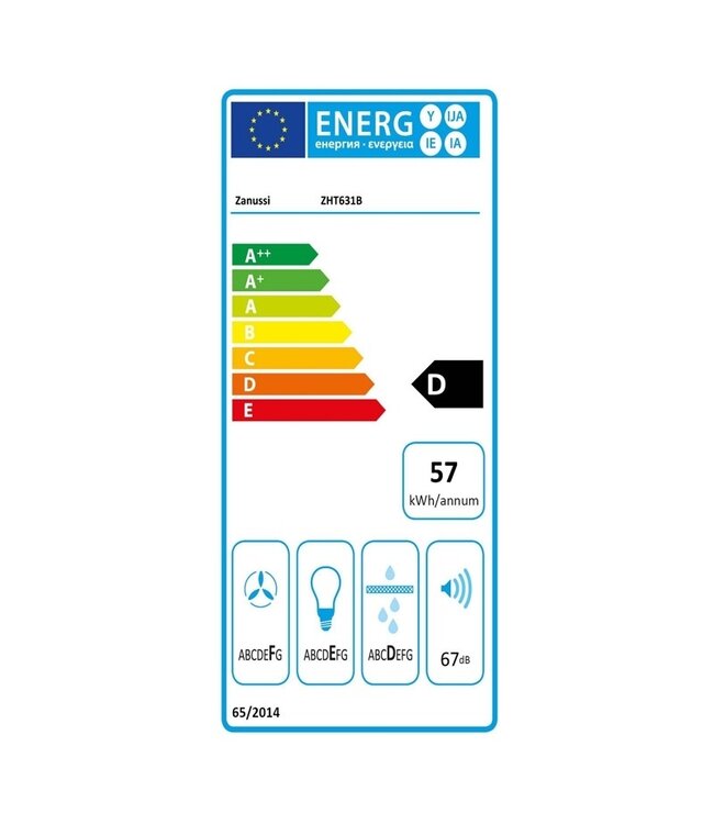 Zanussi onderbouwafzuigkap ZHT631X