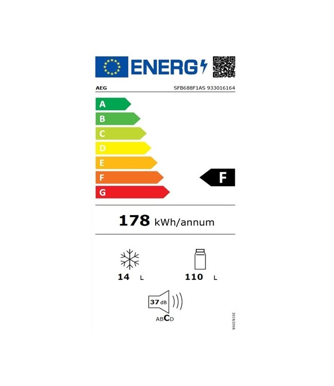 AEG inbouwkoelkast SFB688F1AS