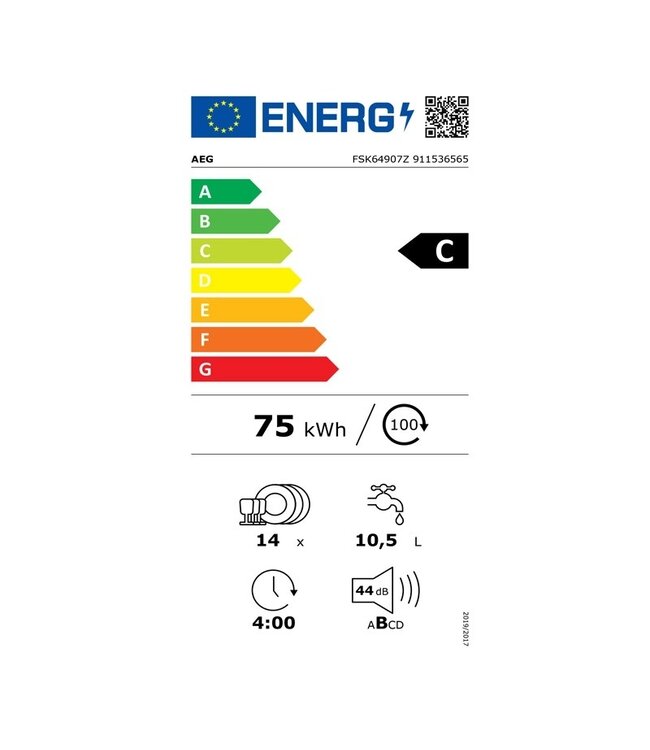 AEG 6000 serie SatelliteClean¨ Inbouwvaatwasser FSK64907Z