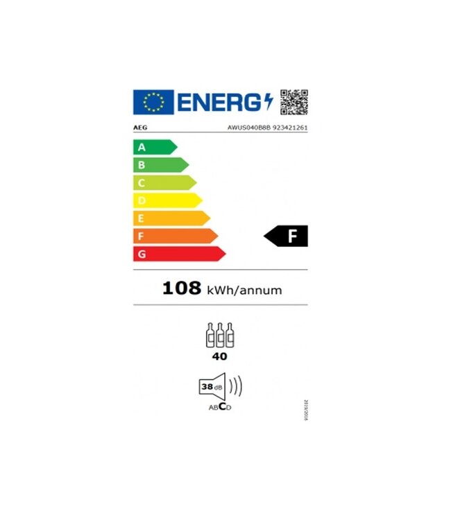 AEG Wijnklimaatkast inbouw 82 cm AWUS040B8B