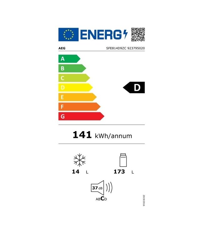 AEG LongFresh Koelkast inbouw 140 cm SFE814D9ZC