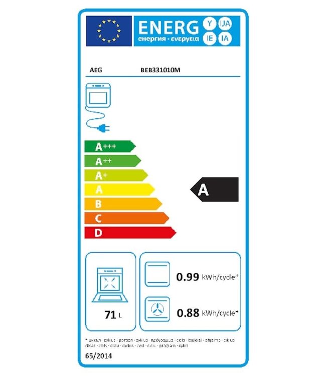 AEG 6000 serie SurroundCook¨ Heteluchtoven BEB331010M