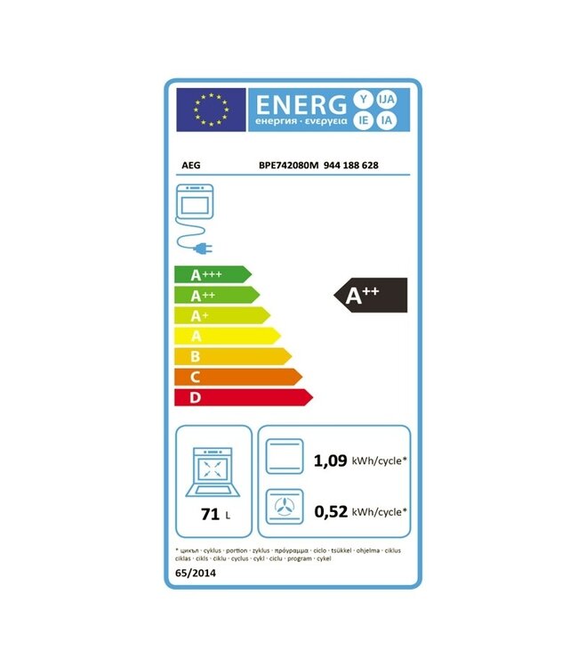 AEG 8000 AssistedCooking Heteluchtoven met pyrolysereiniging BPE742080M