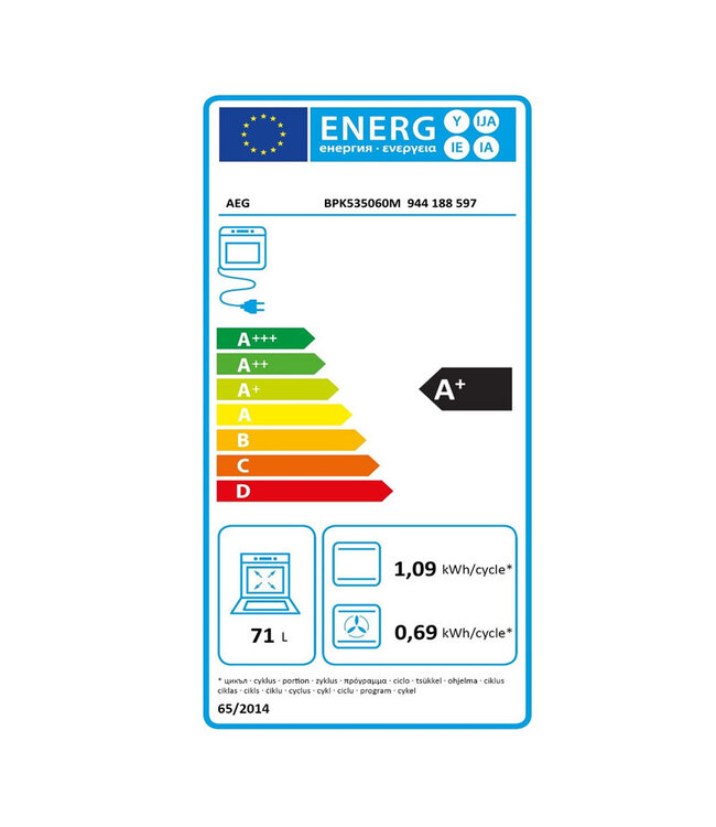 AEG 6000 serie SteamBake Heteluchtoven met stoomondersteuning met pyrolysereiniging BPK556360M