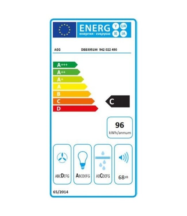 AEG 6000 serie ExtractionTech Schouwafzuigkap 90 cm DBB3951M