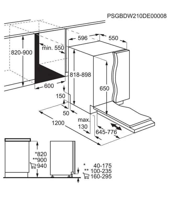 AEG 6000 serie SatelliteClean¨ Inbouwvaatwasser FSK64907Z