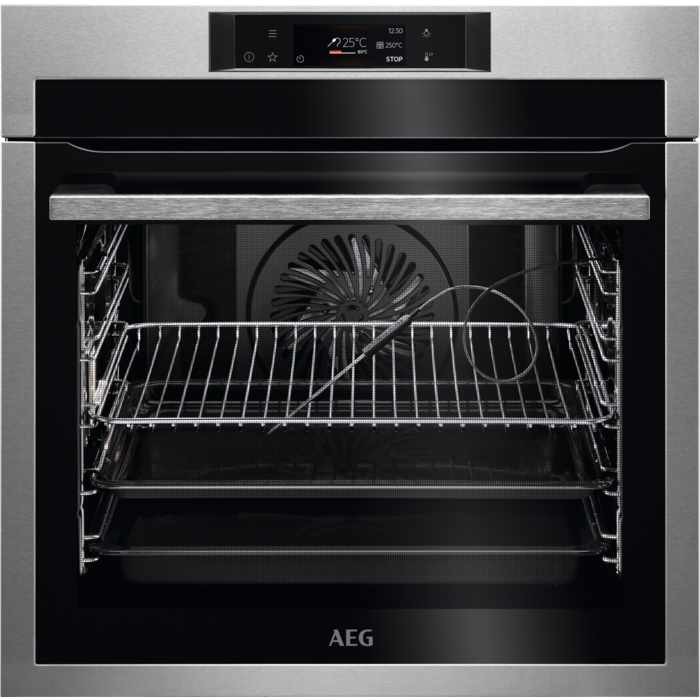 AEG 8000 AssistedCooking Heteluchtoven met pyrolysereiniging BPE742280M afbeelding