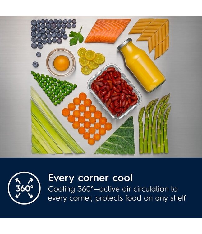 AEG 8000 serie Cooling 360° Koel/vrieskast inbouw NSC8M191DS