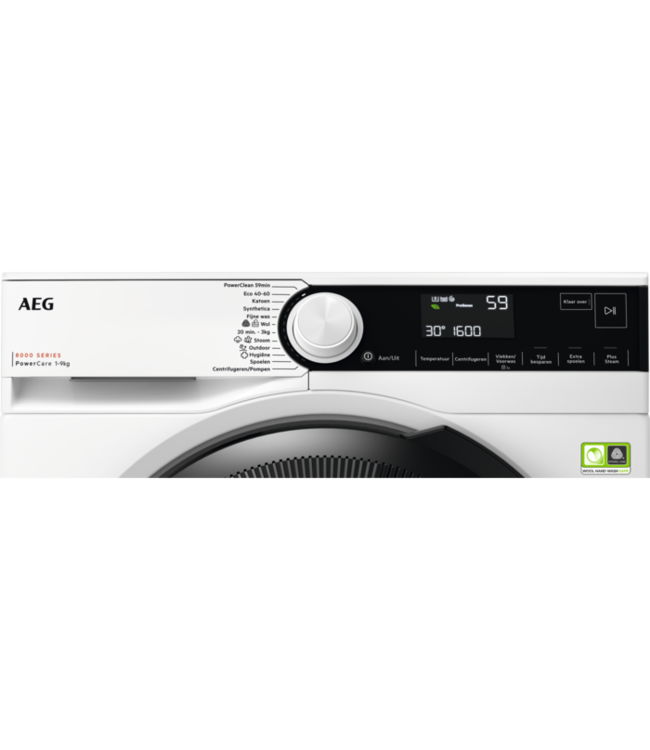 AEG 8000 serie PowerCare Wasmachine voorlader 9 kg LR85964