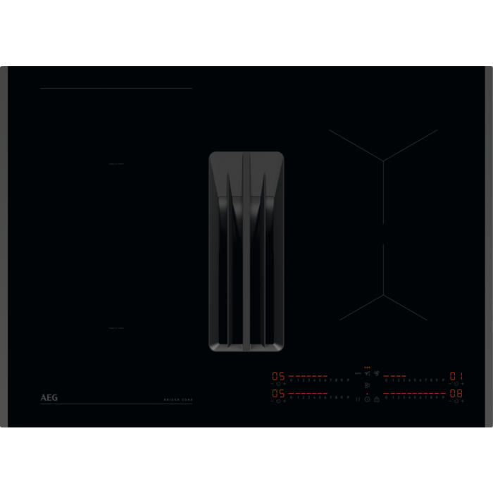 AEG AEG Kookplaat met afzuiging - 6000 serie ComboHob met Bridge functie, 68 cm NCH74B01FB
